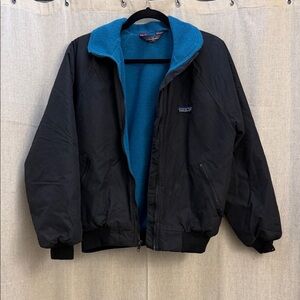 Vintage Patagonia Black Jacket with Blue Lining